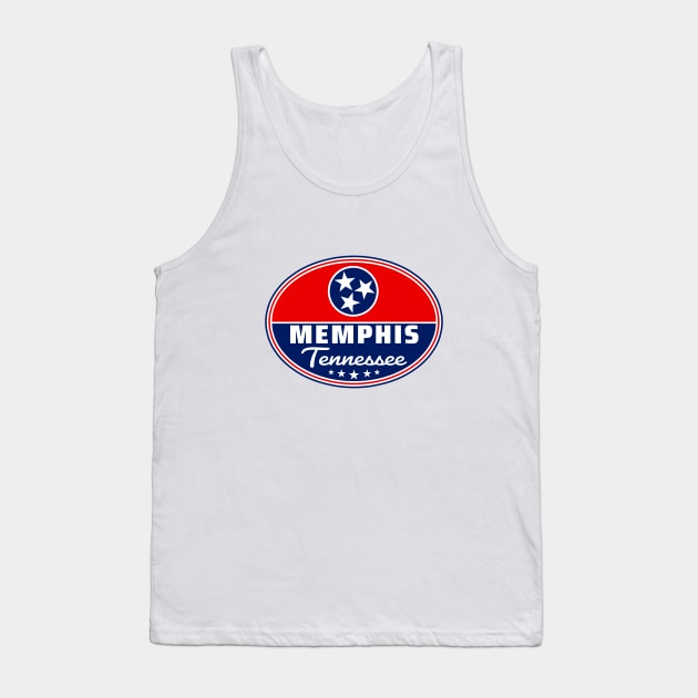 Memphis Tennessee Euro Oval TN Tank Top by DD2019